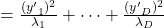 = \frac{({y'}_{1})^2}{\lambda_1} + \cdots + \frac{({y'}_{D})^2}{\lambda_D}