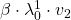 \beta \cdot \lambda_{0} ^{1} \cdot v_{2}