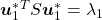 \boldsymbol{u}_1 ^ {*}^T S \boldsymbol{u}_1 ^ {*} = \lambda_1