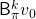 \mathsf{B}^k_{\pi} v_{0}