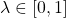 \lambda \in [0,1]